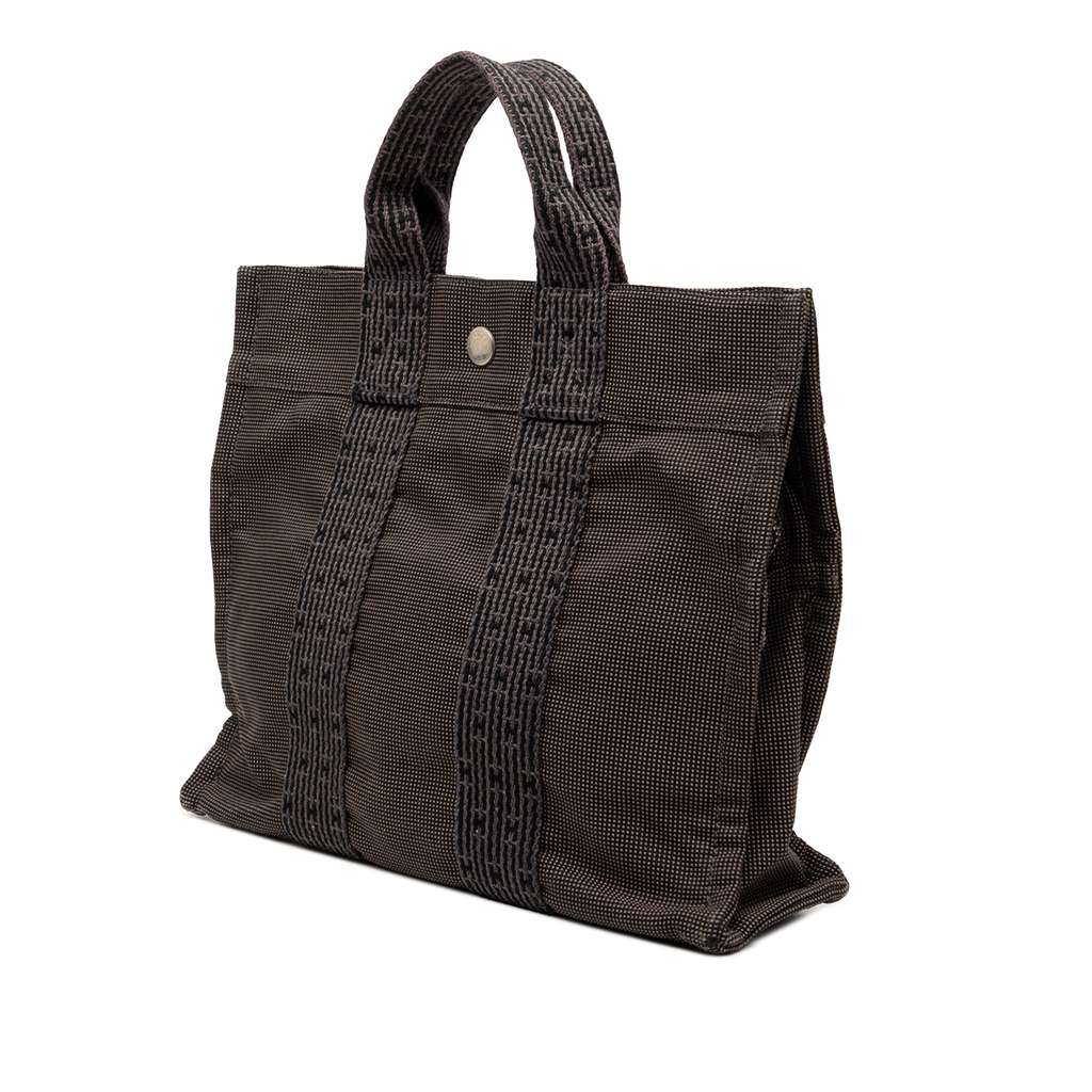 Hermès Canvas Herline PM Grey Canvas Good condition - Back View