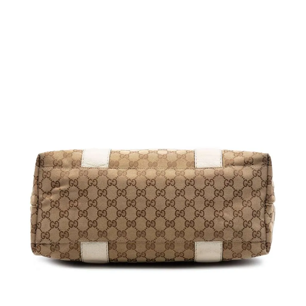 Gucci Medium GG Canvas Bamboo Libeccio Tote Beige Very good - Inside View