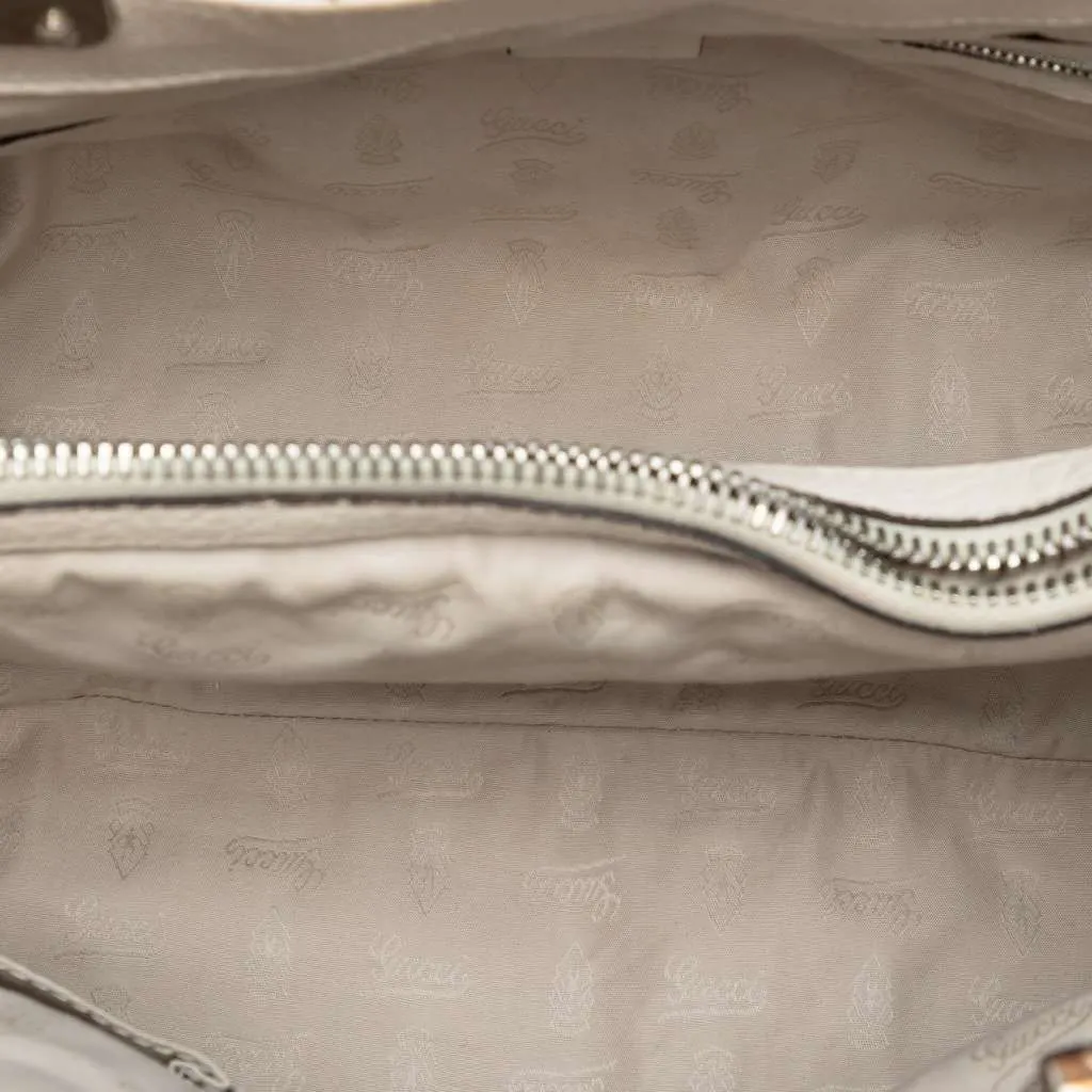 Gucci Medium GG Canvas Bamboo Libeccio Tote Beige Very good - Model View