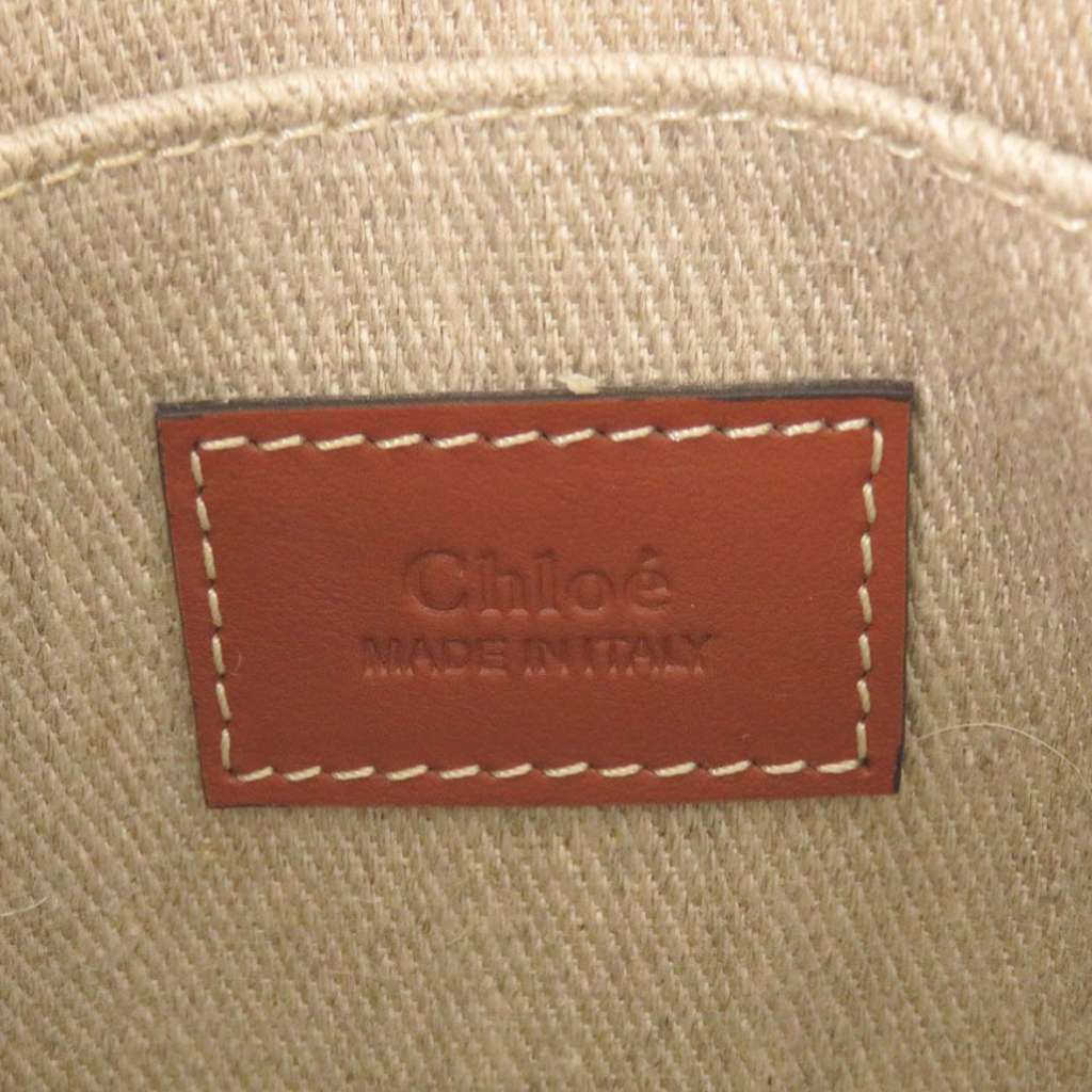 Chloé Small Linen Woody Fringe Tote Brown Good condition - Box View