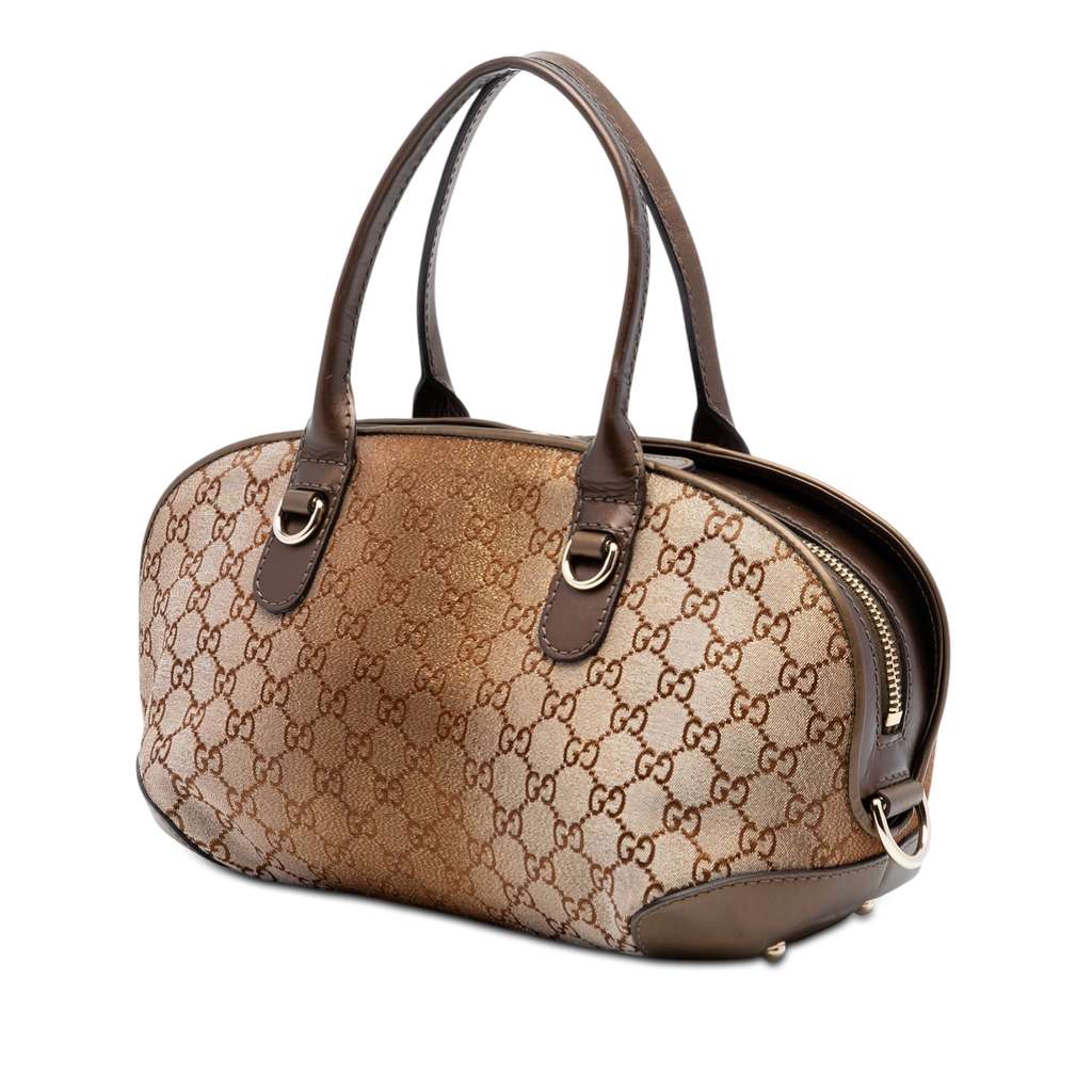 Gucci GG Lurex Heart Bit Satchel Beige Good condition - Back View