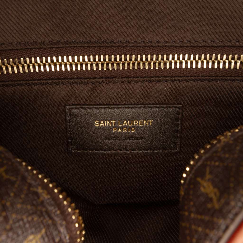 Saint Laurent Le Monogramme Coated Canvas Camera Bag Brown Canvas Good condition - Box View