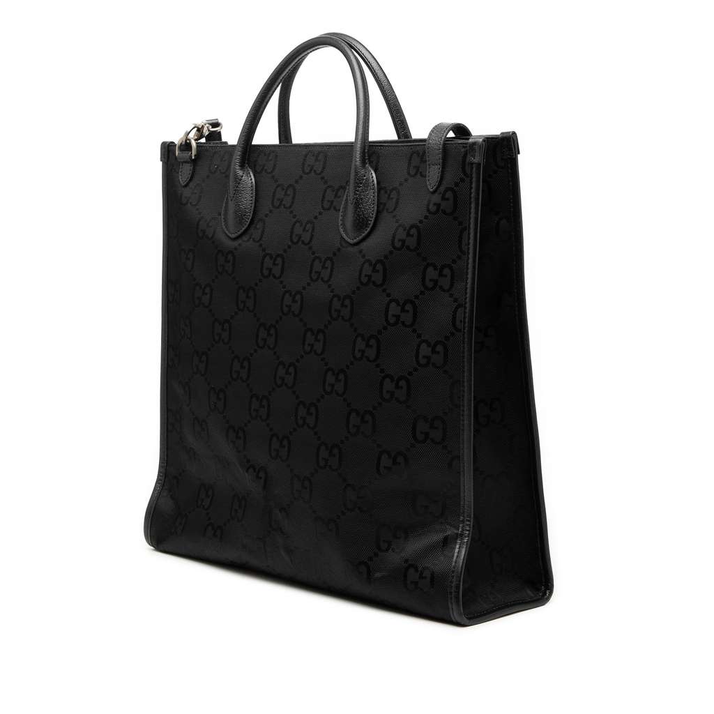 Gucci Medium GG Nylon Off the Grid Convertible Tote Black Good condition - Back View