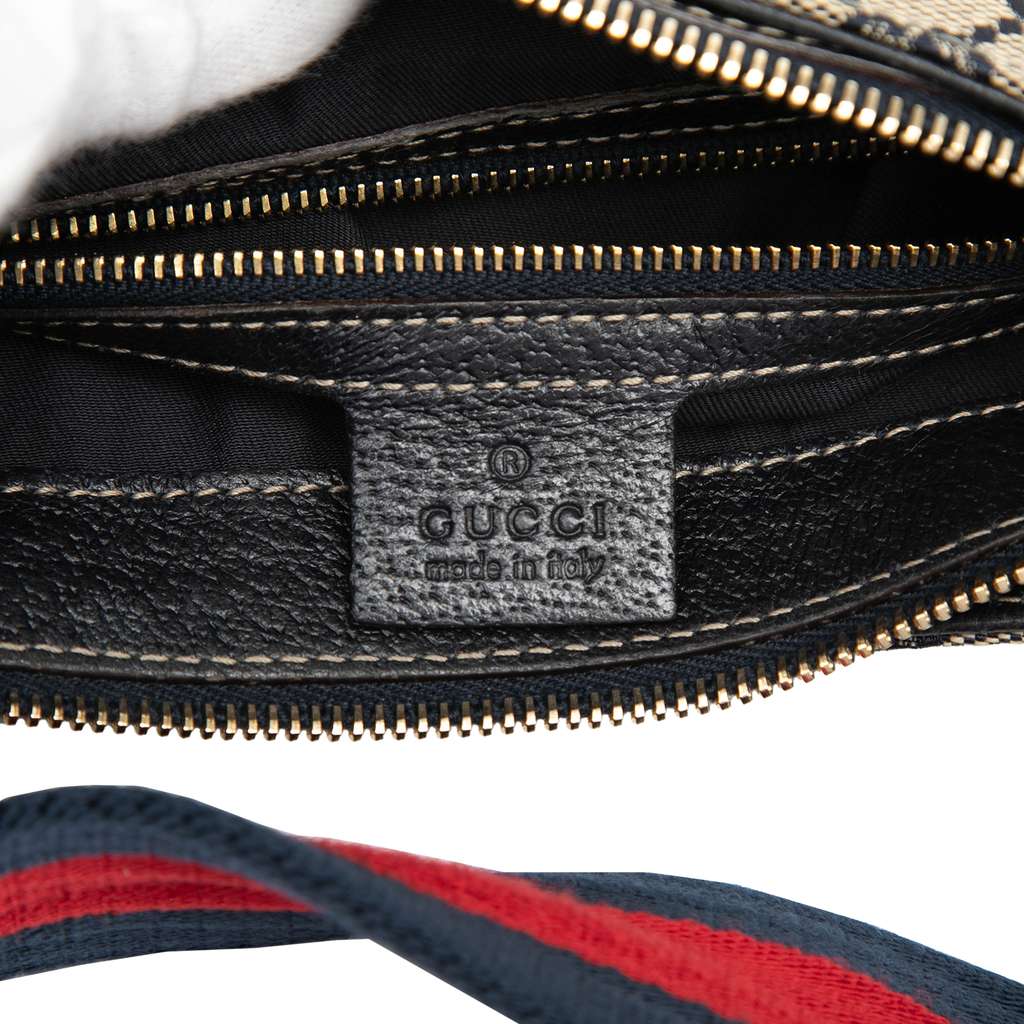 Gucci GG Canvas Web Horsebit Creole Hobo Beige Canvas Good condition - Box View