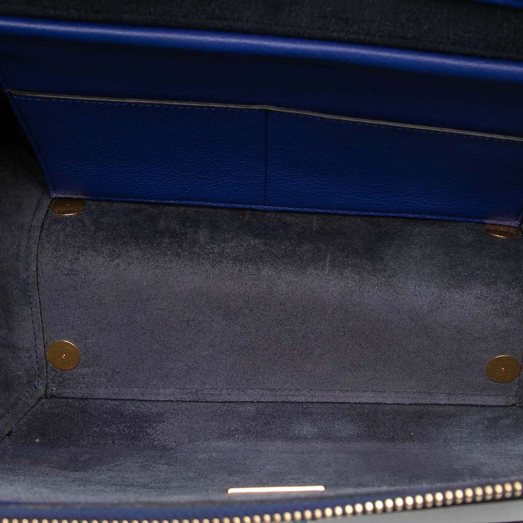 Celine Mini Leather Belt Bag Satchel Blue Leather Good condition - Model View