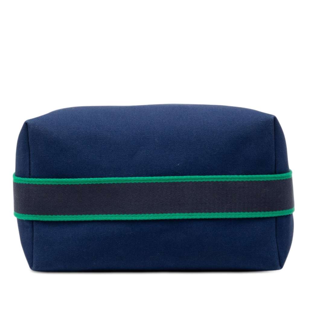 Hermès Large Toile Bride A Brac Case Blue Canvas Good condition - Inside View