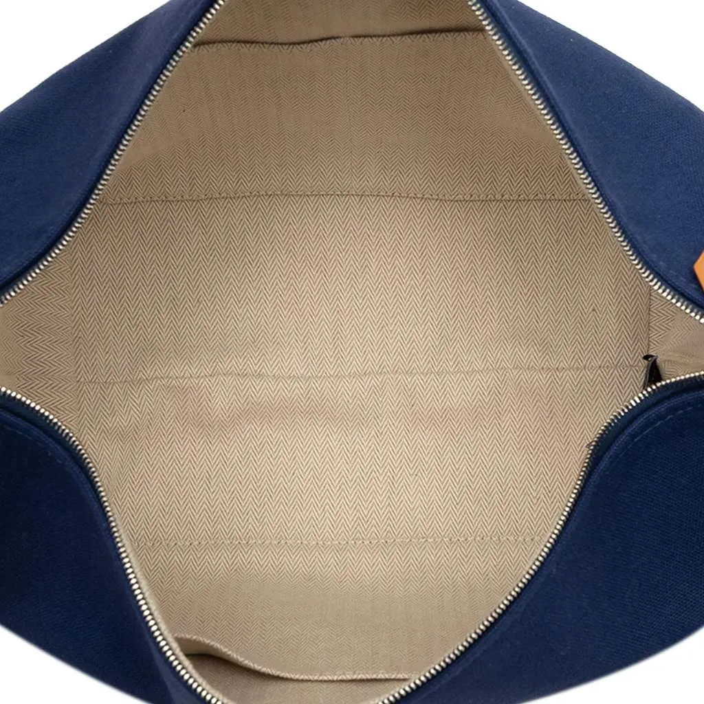 Hermès Large Toile Bride A Brac Case Blue Canvas Very good - Model View