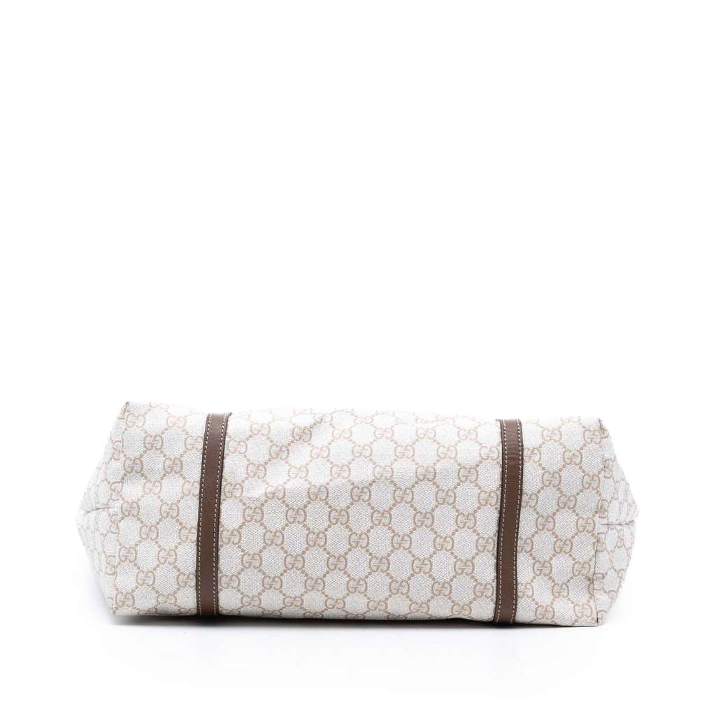 Gucci GG Supreme Nice Tote White Canvas Good condition - Inside View