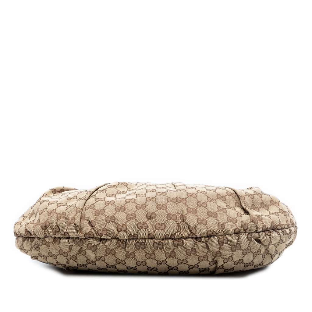 Gucci GG Canvas Studded Pelham Hobo Bag Beige Good condition - Inside View