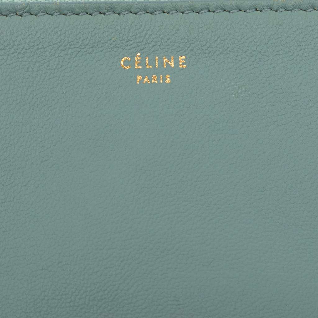 Celine Bicolor Lambskin Solo Clutch Blue Leather Good condition - Box View