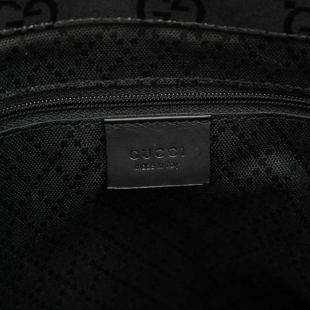 Gucci GG Nylon Bamboo Handbag Black Good condition - Box View