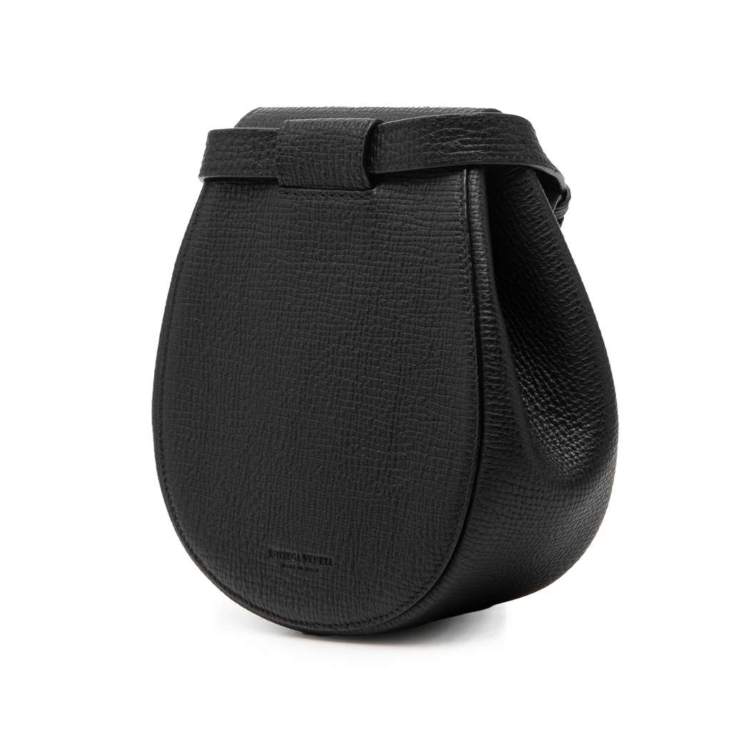 Bottega Veneta Grained Calfskin Palmellato Belt Bag Black Leather Good condition - Back View