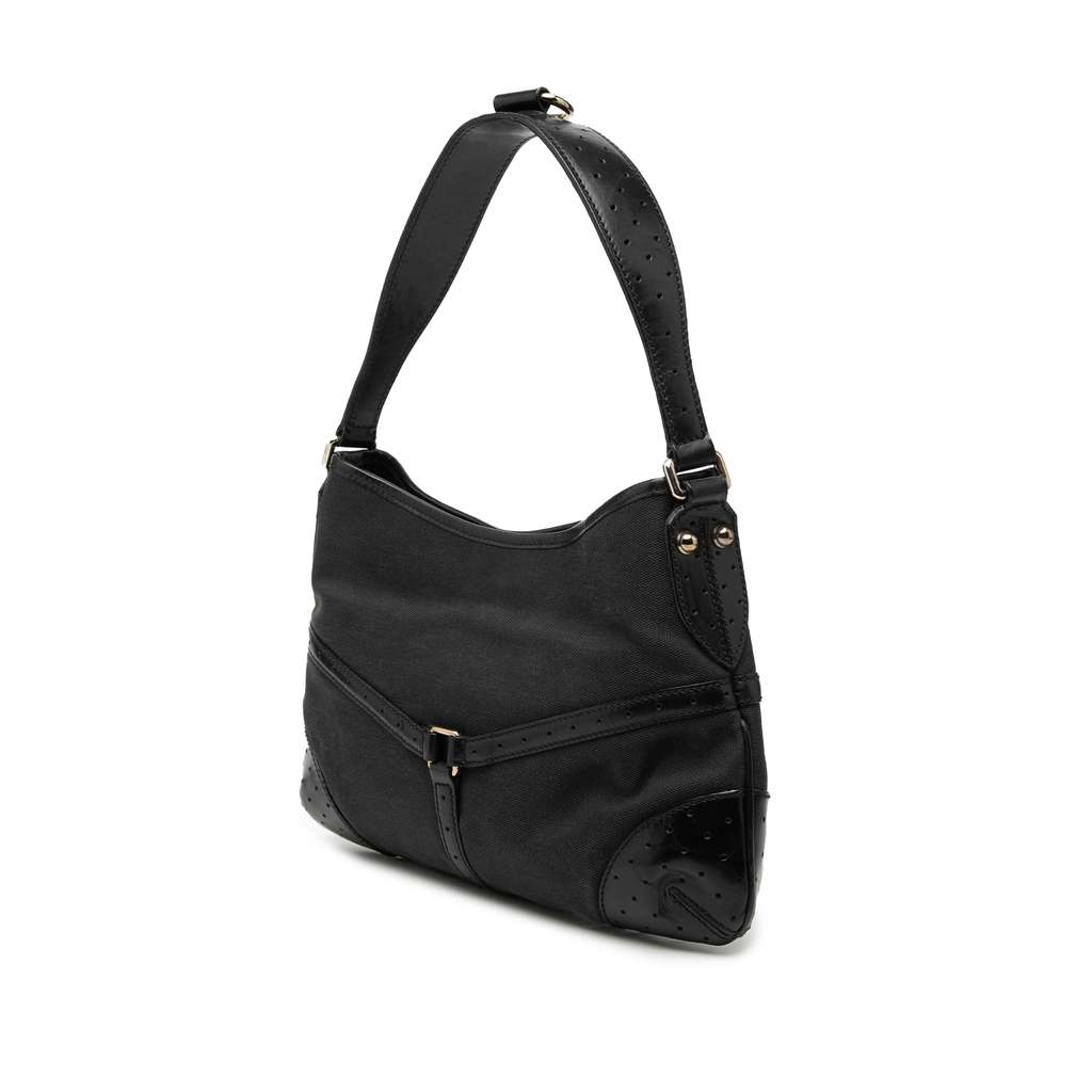 Gucci Canvas Reins Hobo Black Canvas Good condition - Back View