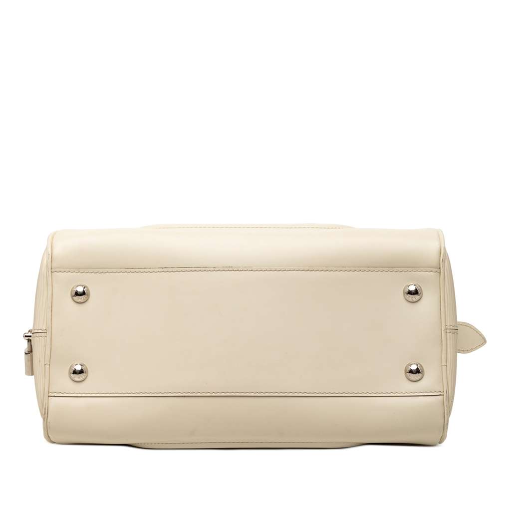 Louis Vuitton Epi Bowling Montaigne PM White Leather Good condition - Inside View