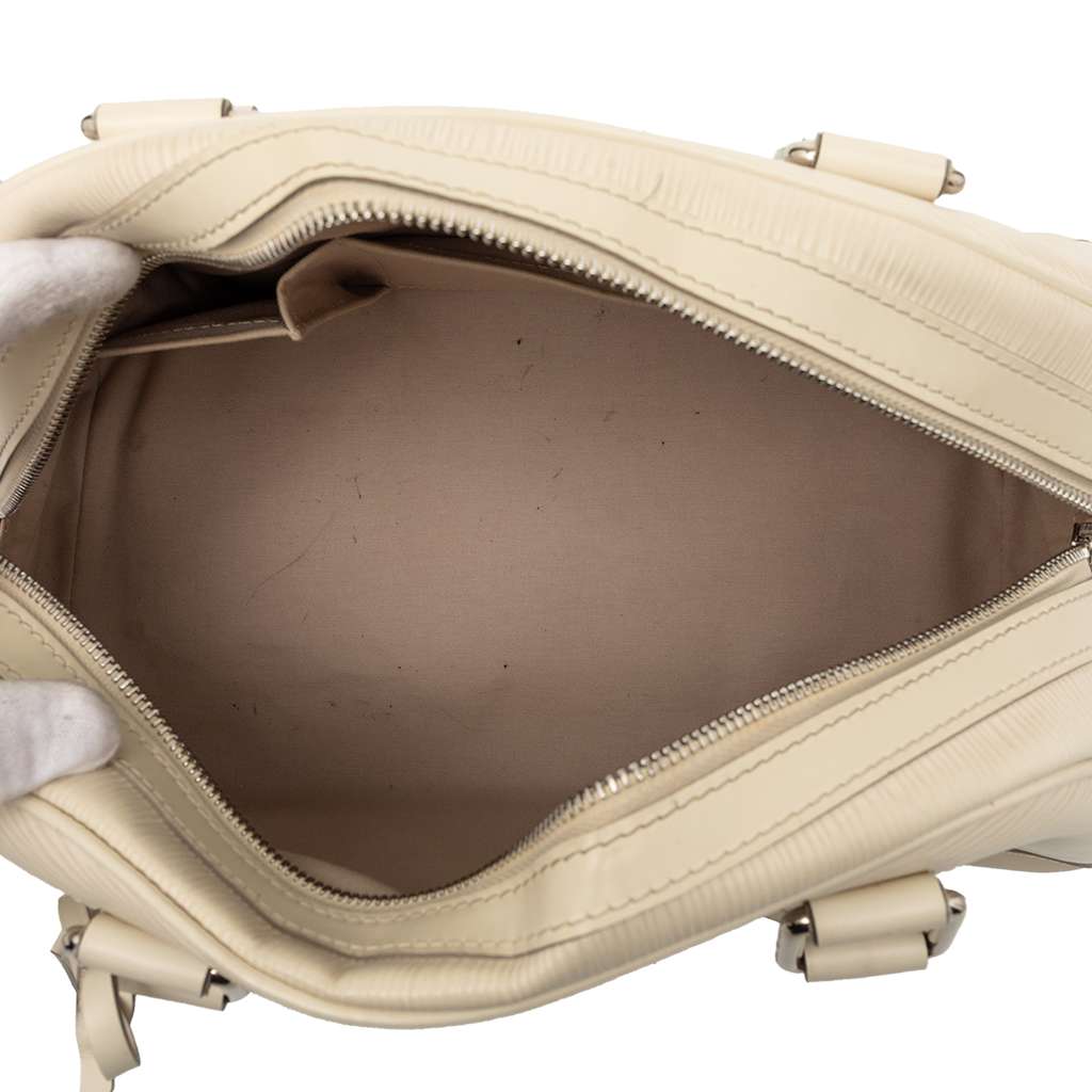 Louis Vuitton Epi Bowling Montaigne PM White Leather Good condition - Model View