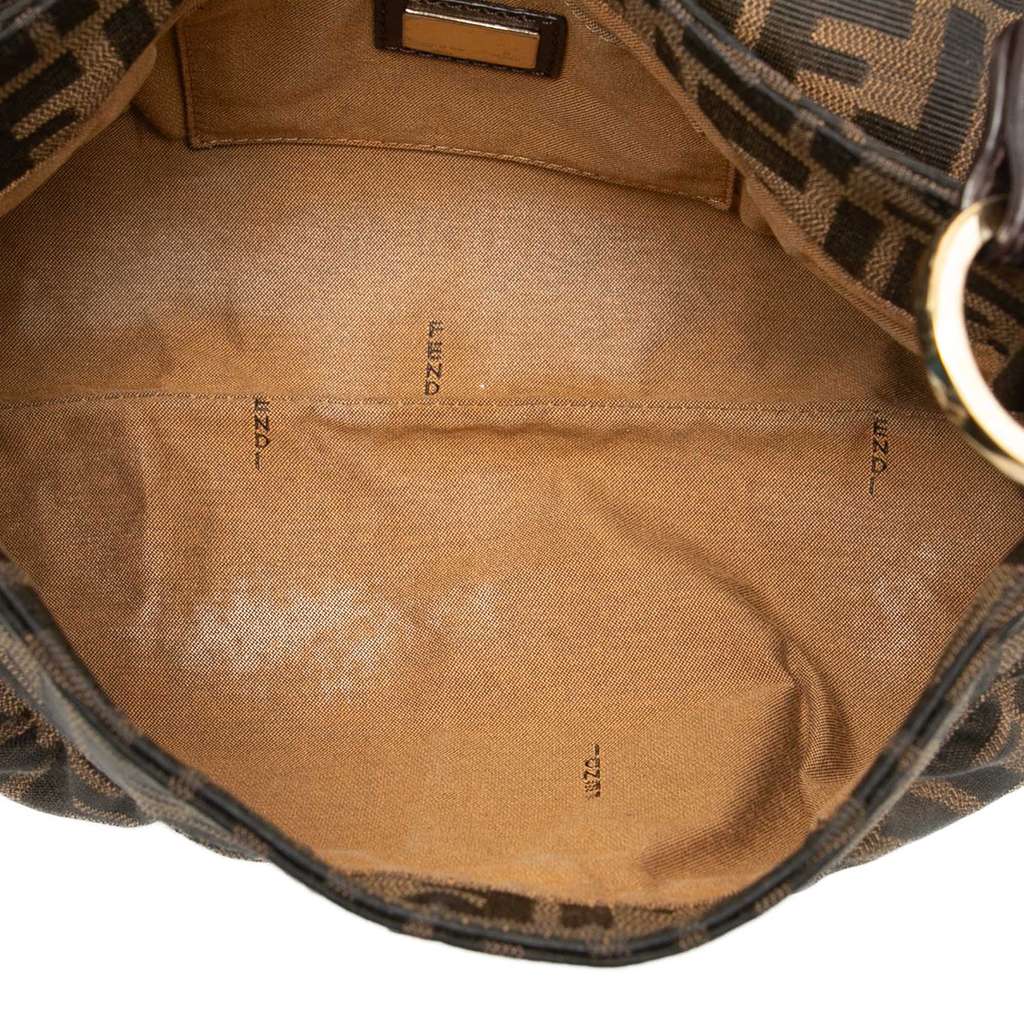 Fendi Small Zucca Canvas Chef Flap Brown Canvas Good condition - Model View