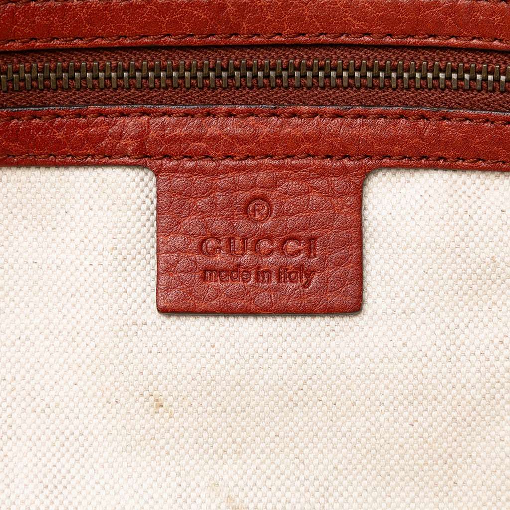 Gucci Leather Laidback Crafty Handbag Orange Leather Good condition - Box View