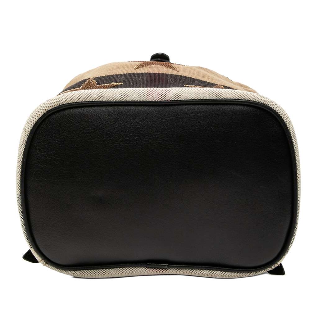 Burberry Mega Check Canvas Star Sequin Backpack Brown Canvas Good condition - Inside View