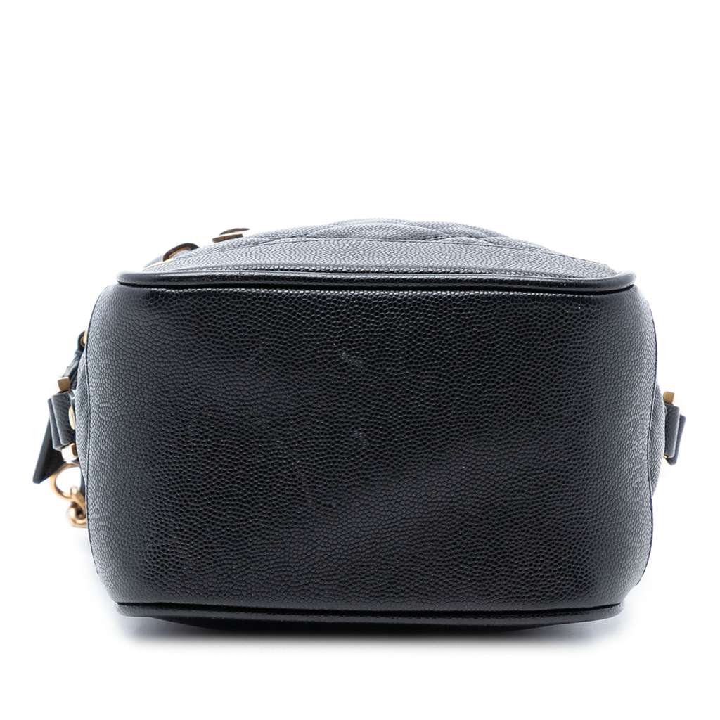 Saint Laurent Grain de Poudre Quilted 80s Vanity Bag Black Leather Good condition - Inside View