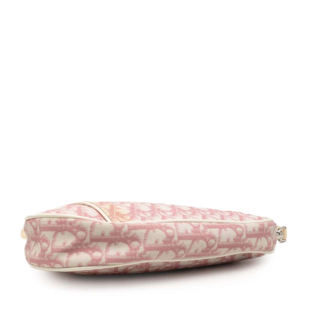 Dior Mini Diorissimo Coated Canvas Saddle Pochette Pink Canvas Good condition - Inside View