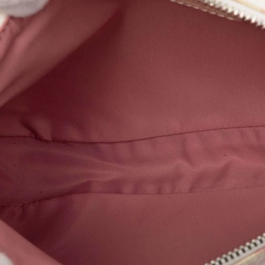 Dior Mini Diorissimo Coated Canvas Saddle Pochette Pink Canvas Very good - Model View