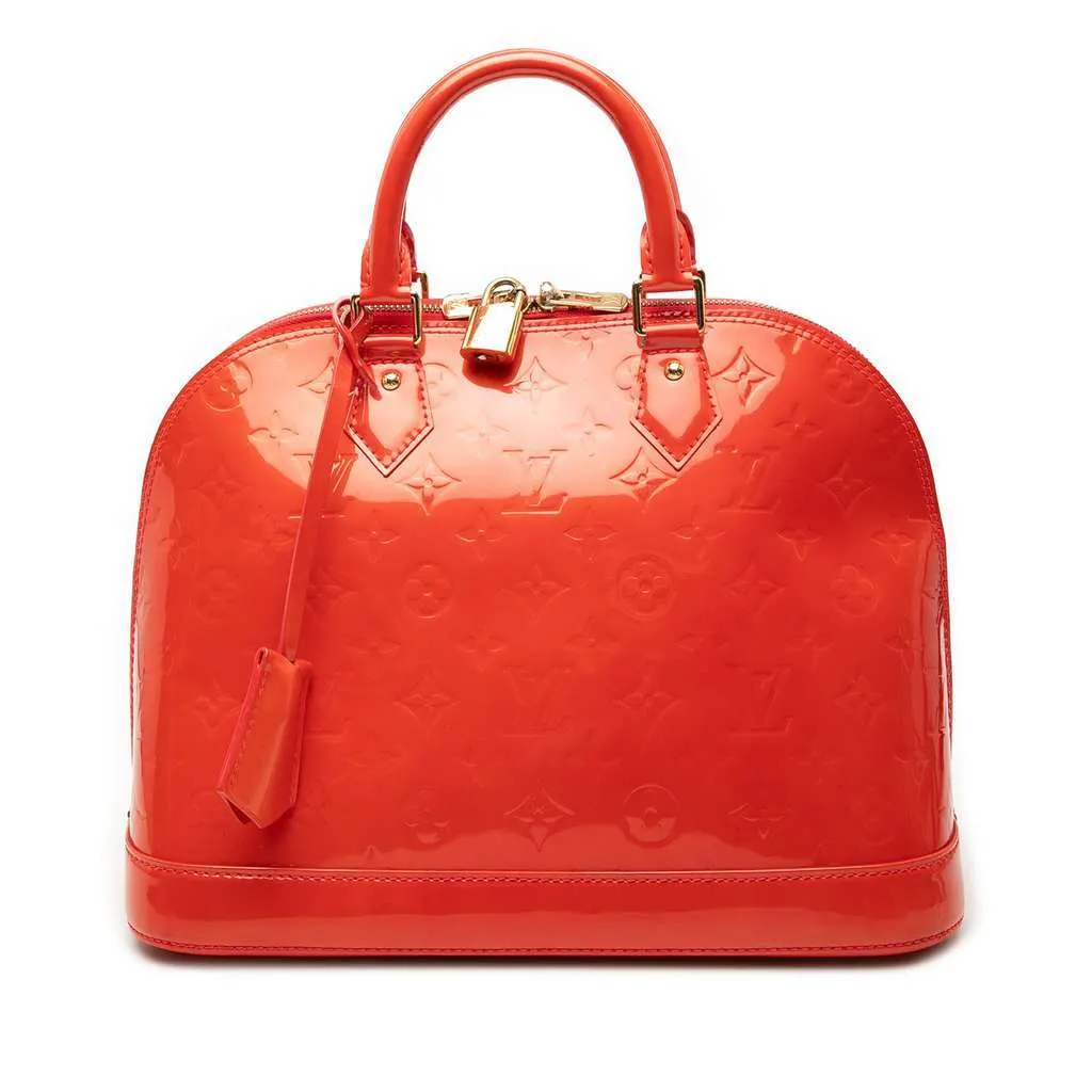 Louis Vuitton Monogram Vernis Alma PM Orange Leather Very good - Front View
