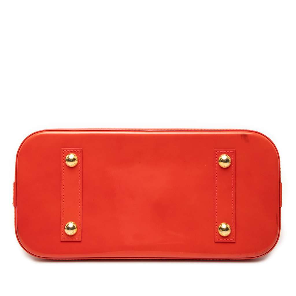 Louis Vuitton Monogram Vernis Alma PM Orange Leather Good condition - Inside View