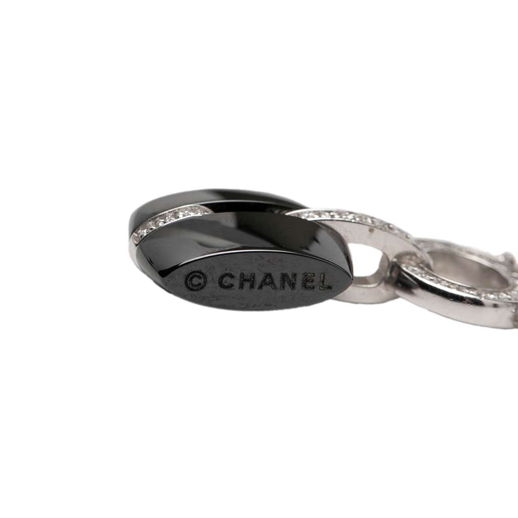 Chanel 18K White Gold Ultra Diamond Ceramic Pendant Necklace Silver White Gold Good condition - Inside View