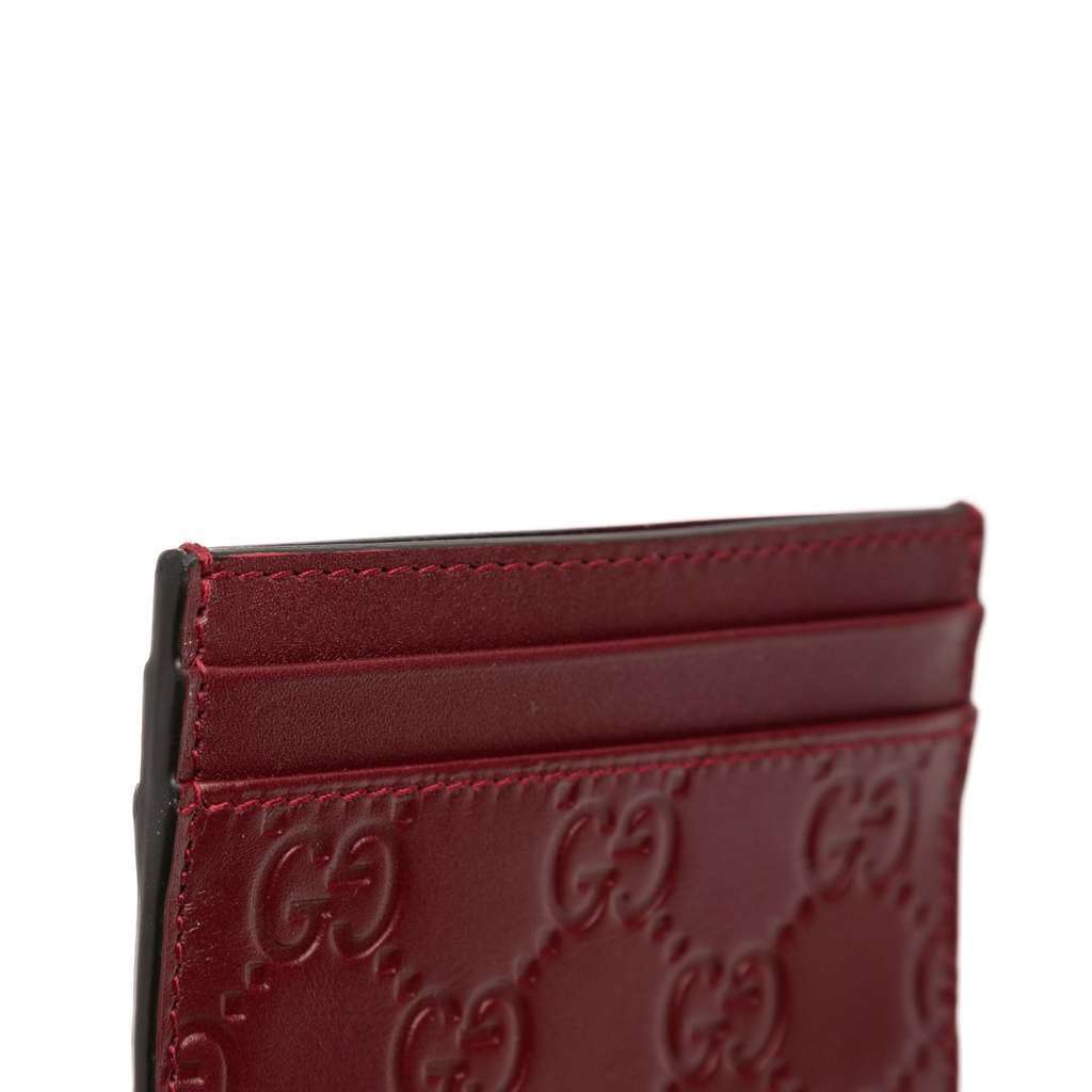 Gucci Guccisssima Card Holder Red Leather Good condition - Box View