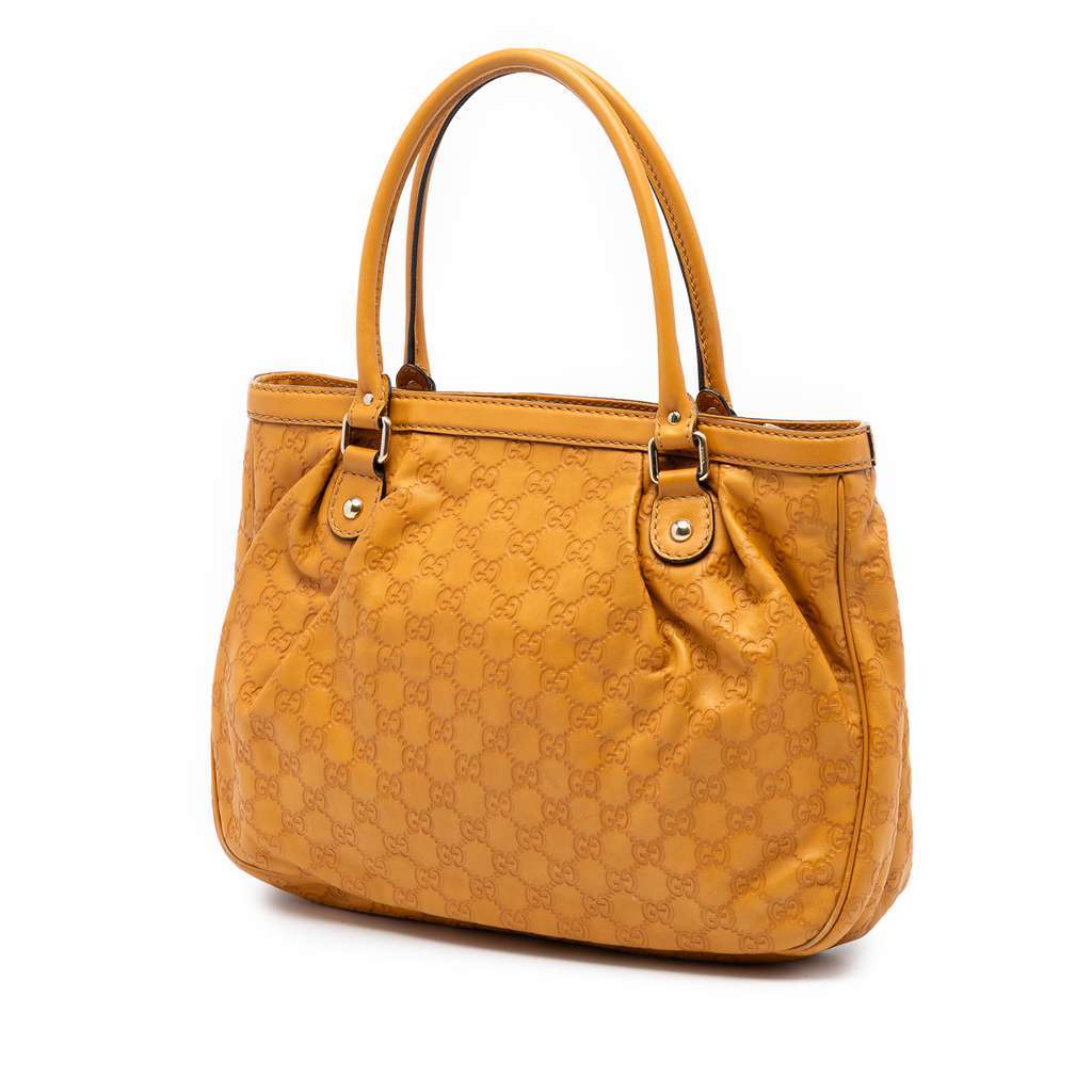 Gucci Guccissima Sukey Tote Yellow Leather Good condition - Back View