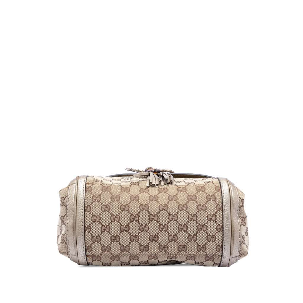 Gucci GG Canvas Bella Flap Satchel Beige Good condition - Inside View