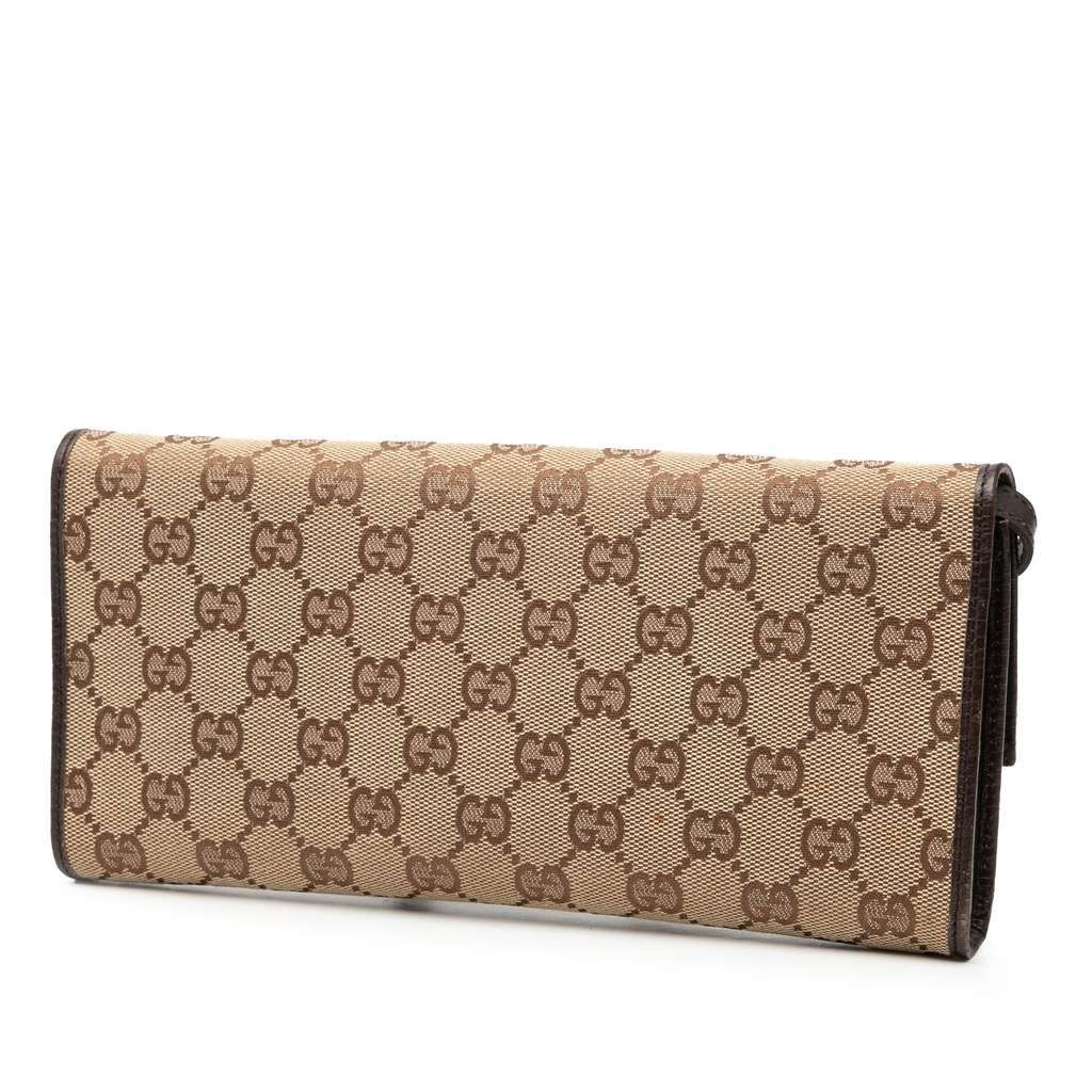 Gucci GG Canvas Bamboo Bar Crossbody Beige Good condition - Back View