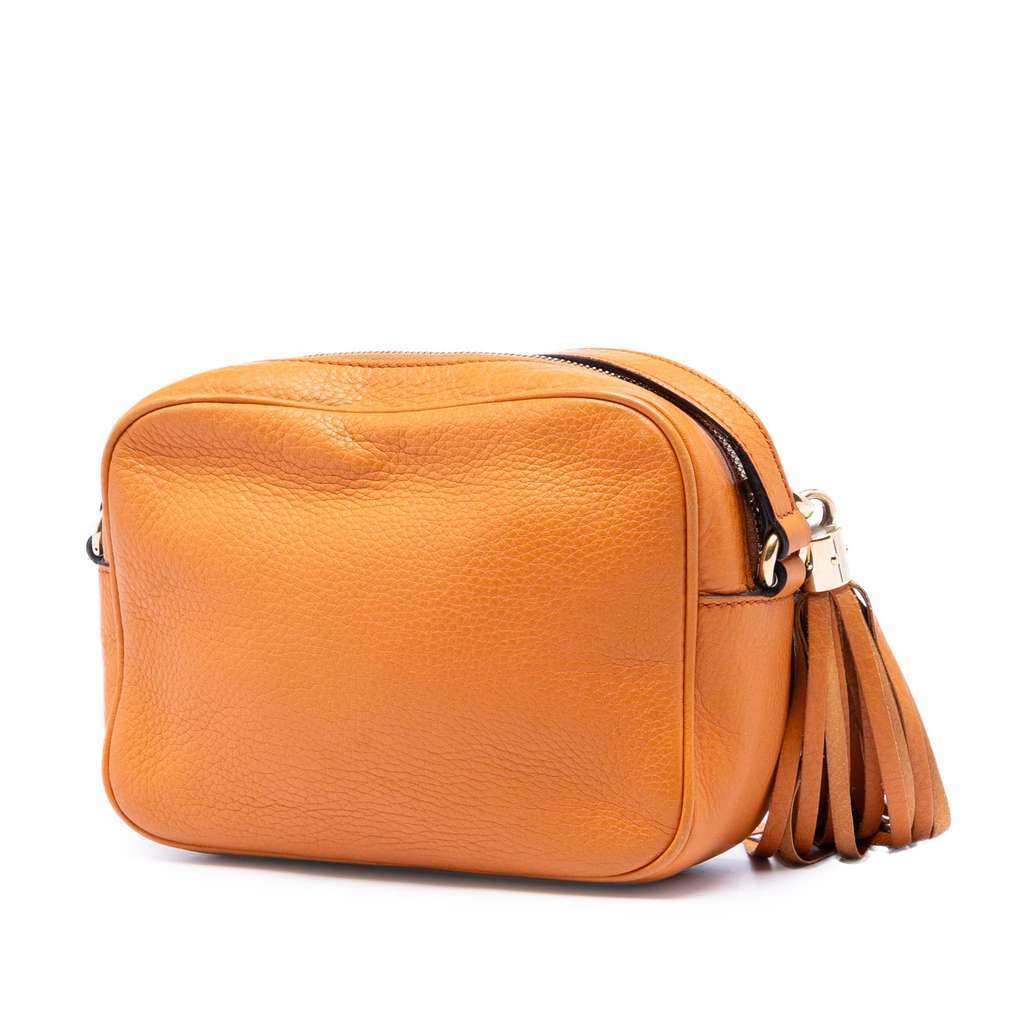 Gucci Leather Soho Disco Crossbody Orange Leather Good condition - Back View