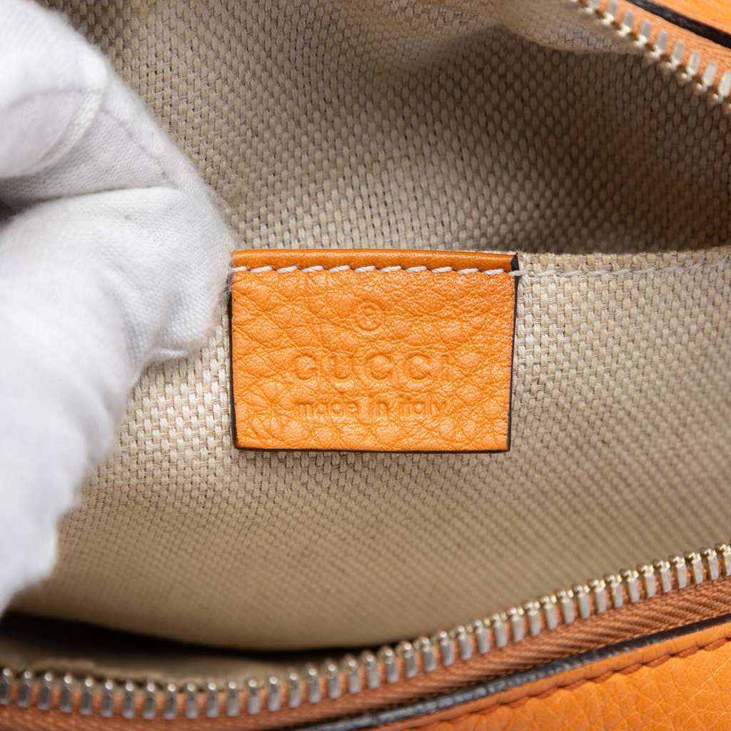 Gucci Leather Soho Disco Crossbody Orange Leather Good condition - Box View