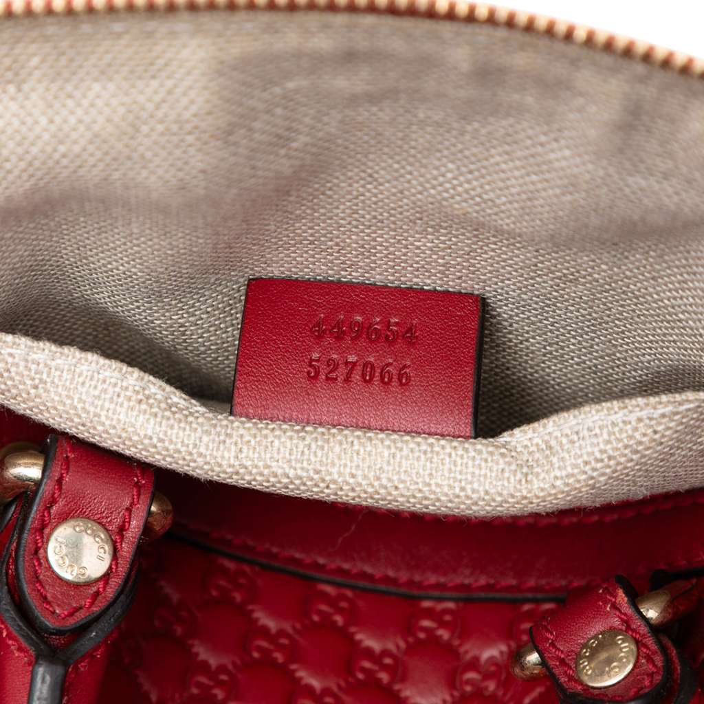 Gucci Mini Microguccissima Dome Satchel Red Leather Good condition - Box View