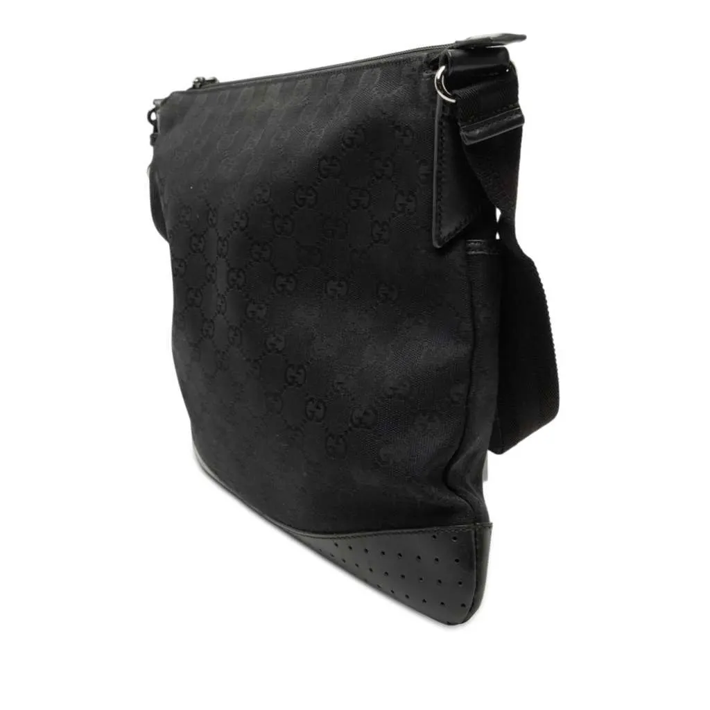 Gucci GG Canvas Crossbody Black Canvas Good - Back View