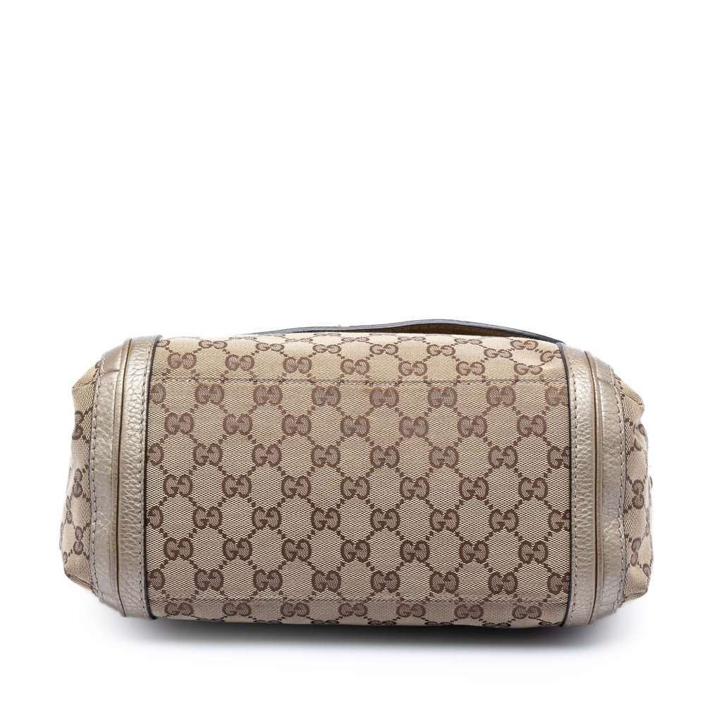 Gucci GG Canvas Bella Flap Satchel Beige Good condition - Inside View