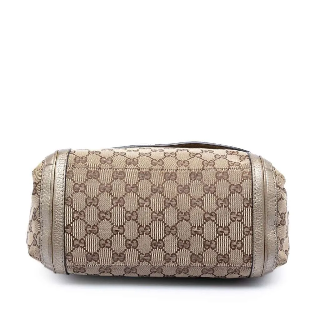 Gucci GG Canvas Bella Flap Satchel Beige Very good - Inside View