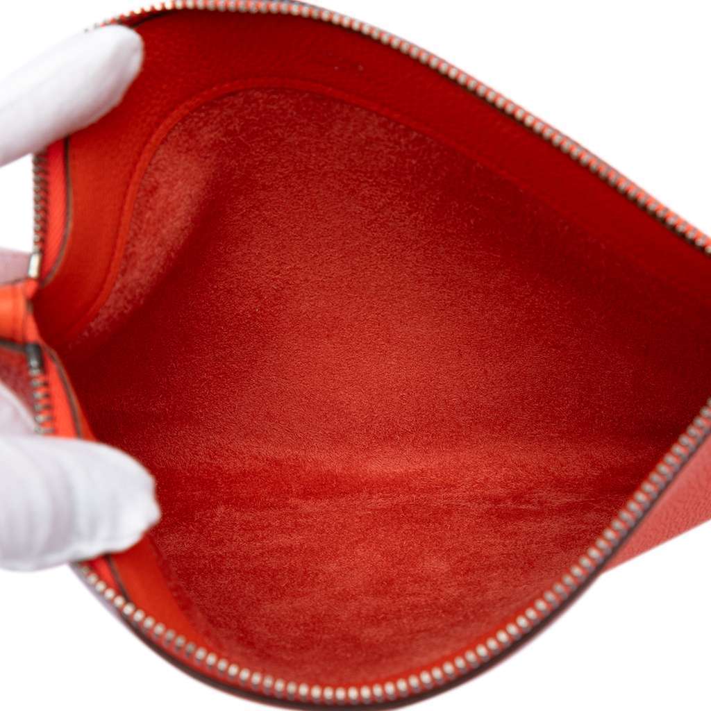 Hermès Small Togo Bazar Pouch Orange Leather Good condition - Model View