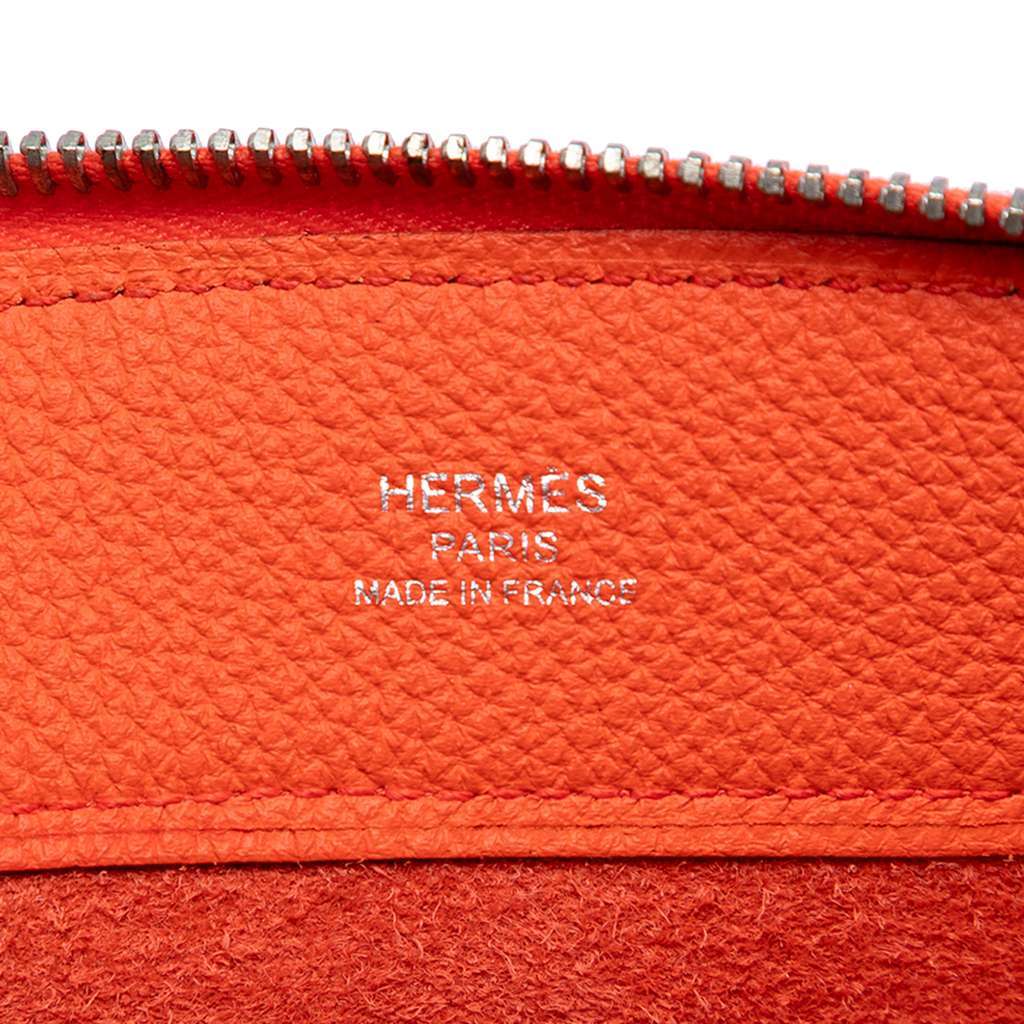Hermès Small Togo Bazar Pouch Orange Leather Good condition - Box View