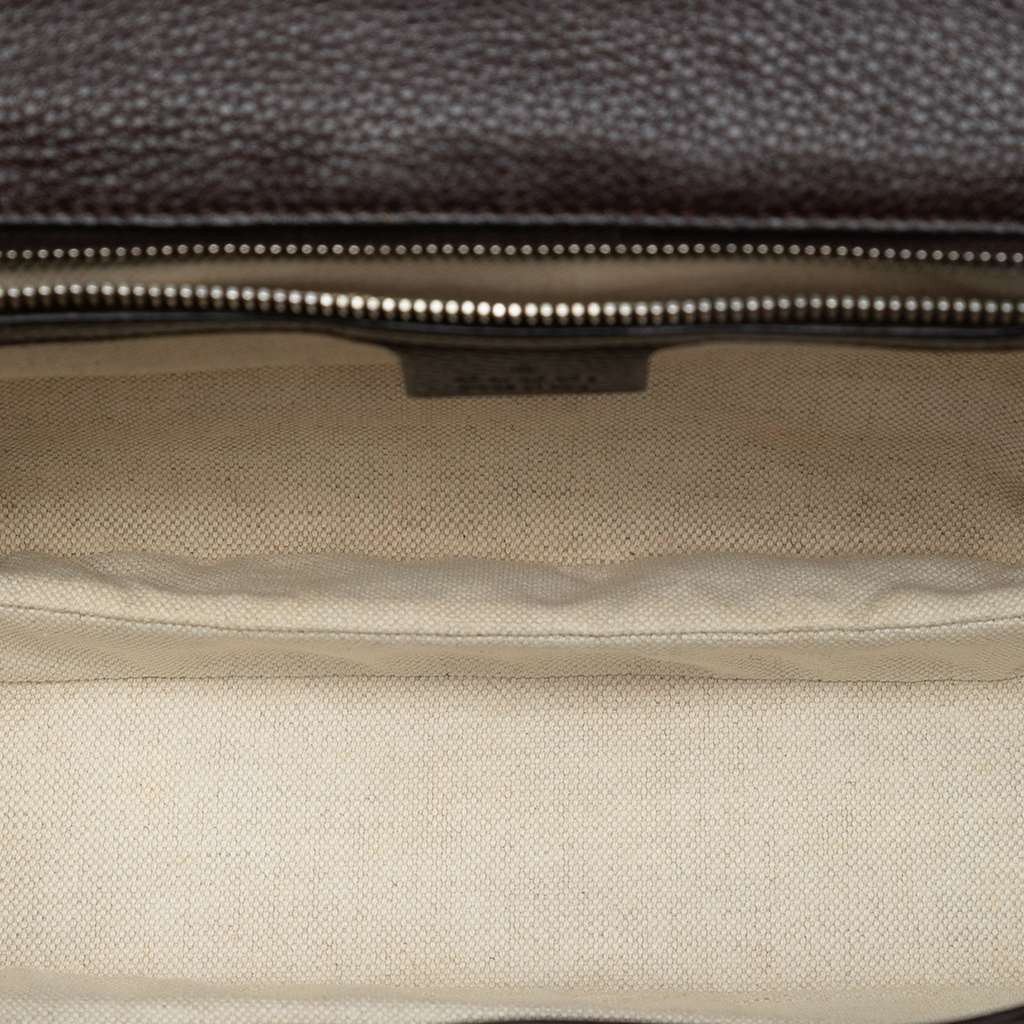 Gucci Medium GG Canvas New Bamboo Top Handle Bag Beige Good condition - Model View