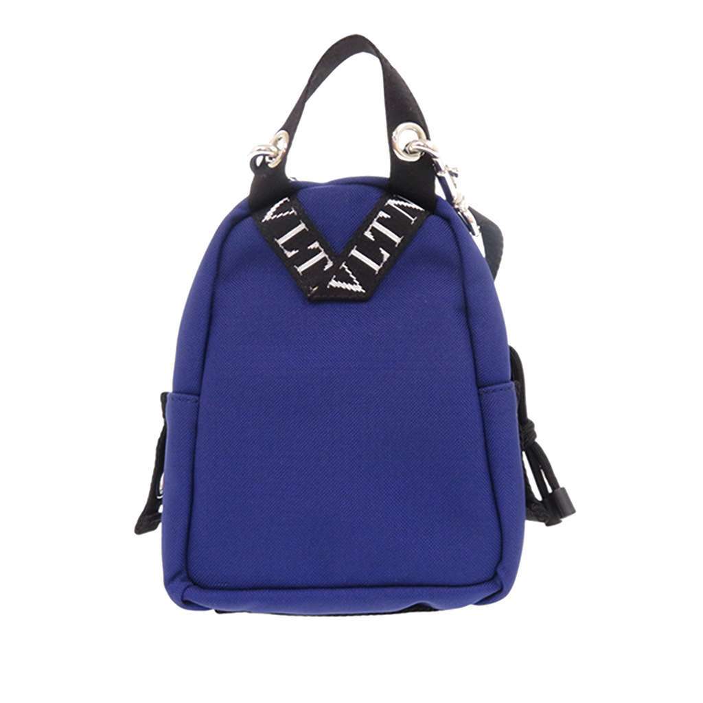 Valentino Mini Canvas VLTN Convertible Backpack Blue Canvas Good condition - Inside View