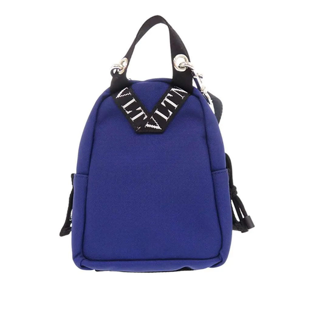 Valentino Mini Canvas VLTN Convertible Backpack Blue Canvas Very good - Inside View