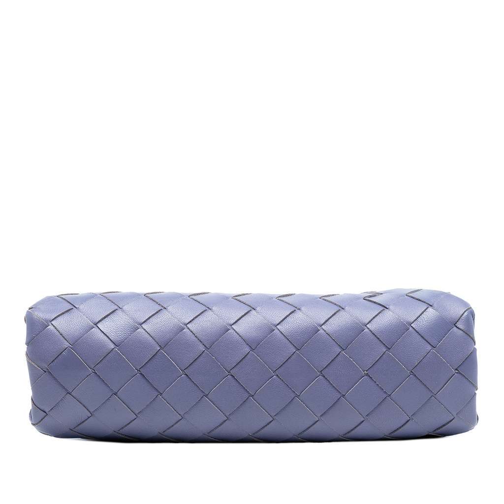 Bottega Veneta Nappa Intrecciato The Mini Pouch Crossbody Purple Leather Good condition - Inside View