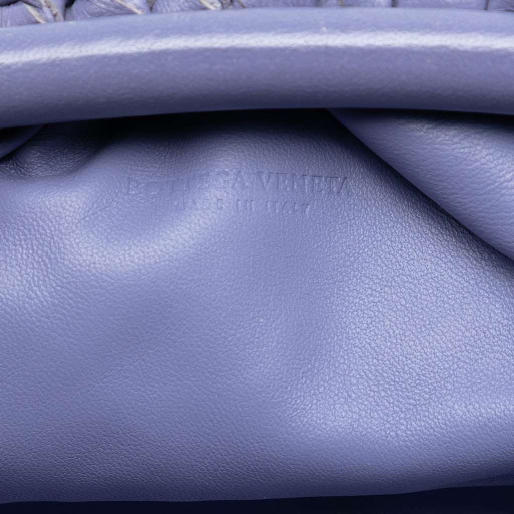 Bottega Veneta Nappa Intrecciato The Mini Pouch Crossbody Purple Leather Good condition - Box View