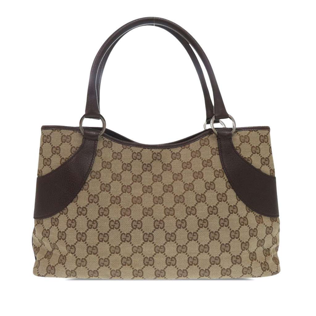 Gucci GG Canvas Tote Beige Canvas Good condition - Back View