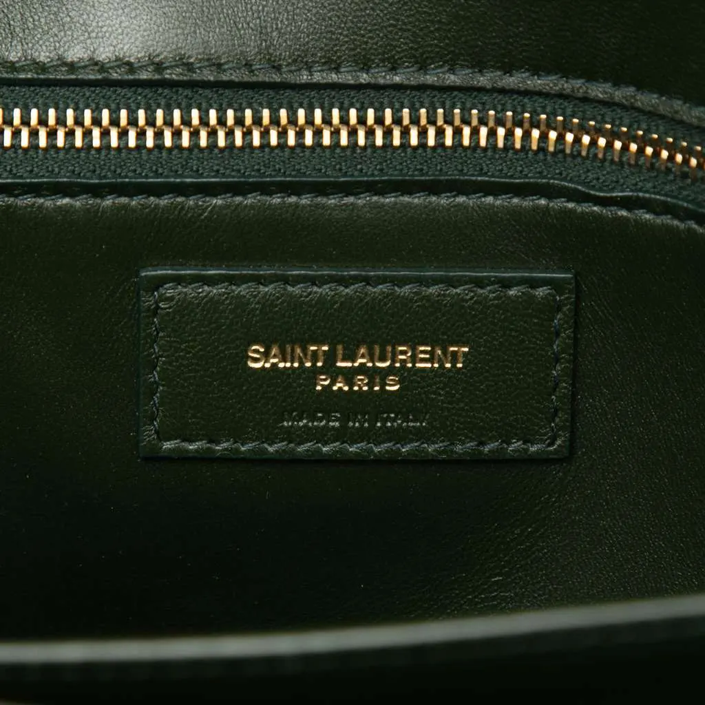 Saint Laurent Smooth Calfskin Le Maillon Crossbody Green Leather Very good - Box View