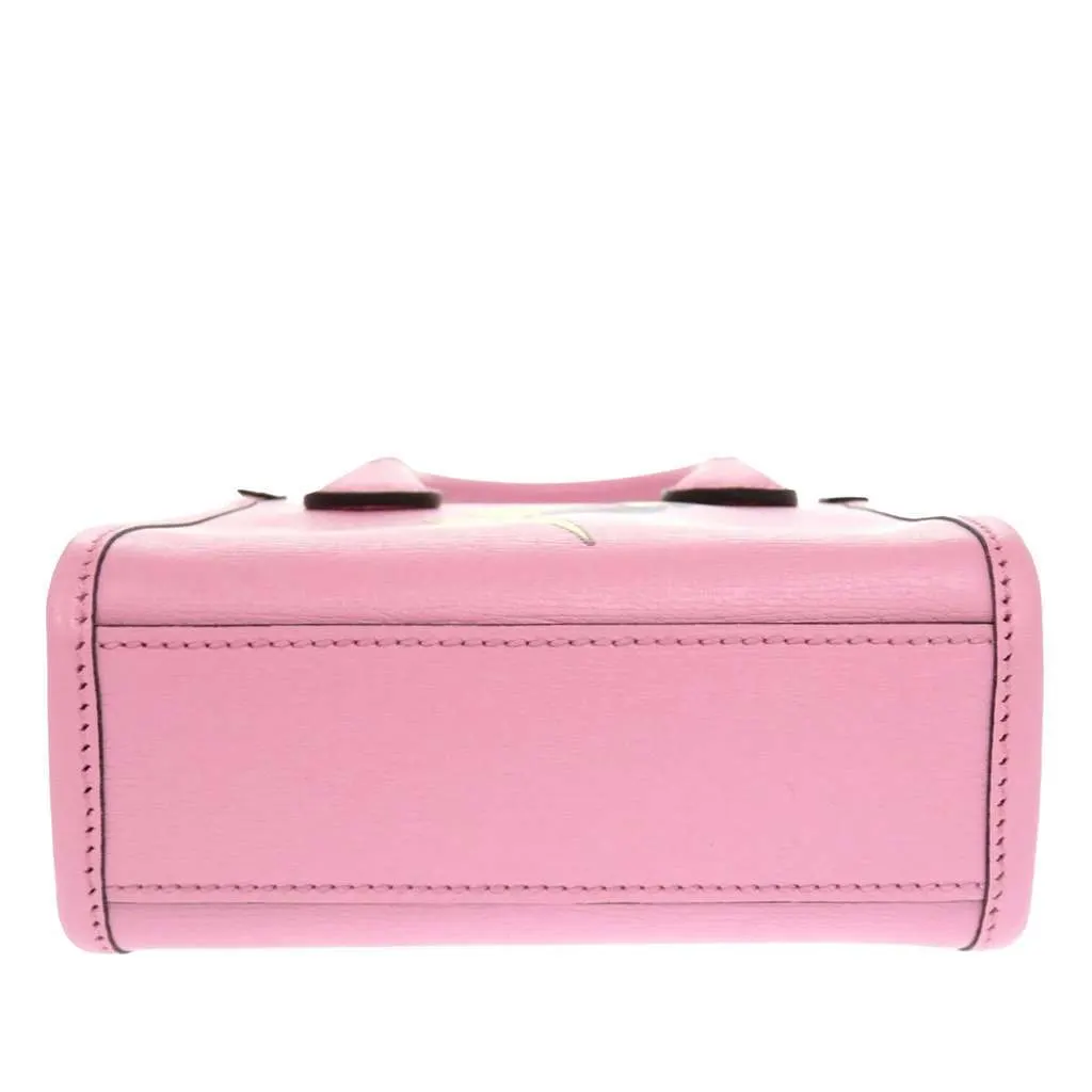 Gucci BNF Mini Textured Dollar Calfskin Bananya Print Vertical Tote Pink Leather Very good - Inside View