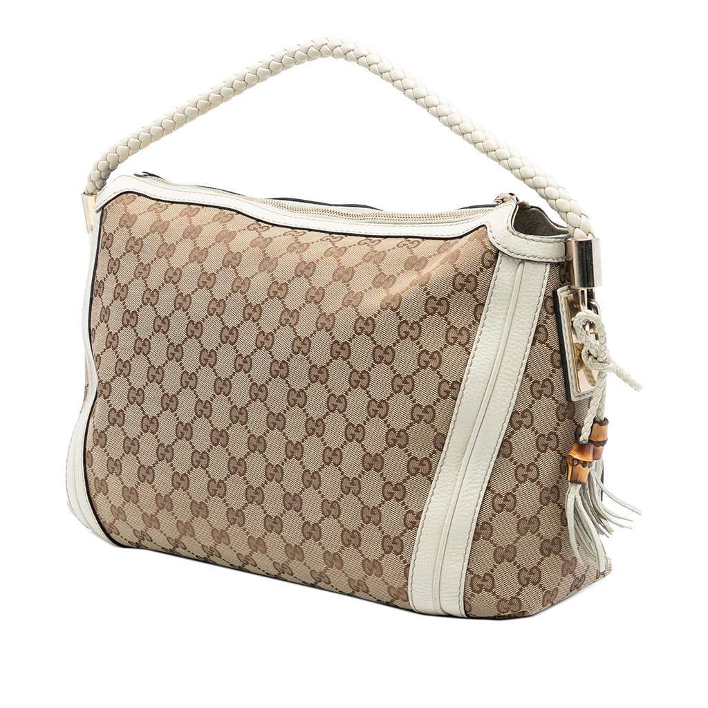 Gucci Medium GG Canvas Bella Shoulder Bag Beige Good condition - Back View