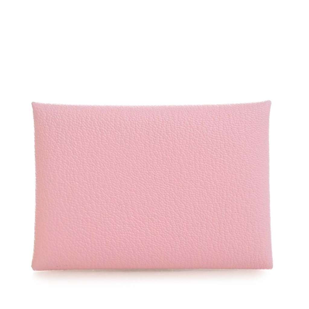 Hermès Chevre Mysore Calvi Duo Compact Card Holder Pink Leather Very good condition - Inside View